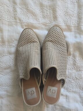 DV by Dolce Vita Taupe Perforated Slip-On Mules